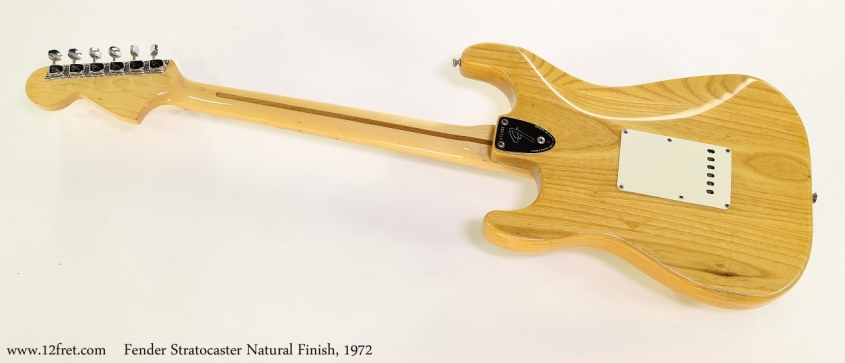 Fender Stratocaster Natural Finish, 1972  Full Rear View