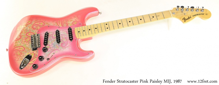 Fender Stratocaster Pink Paisley MIJ, 1987 Full Front View