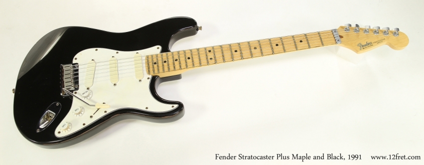 Fender Stratocaster Plus Maple and Black, 1991 Full Front View