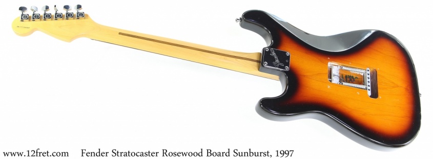 Fender Stratocaster Rosewood Board Sunburst, 1997 Full Rear View