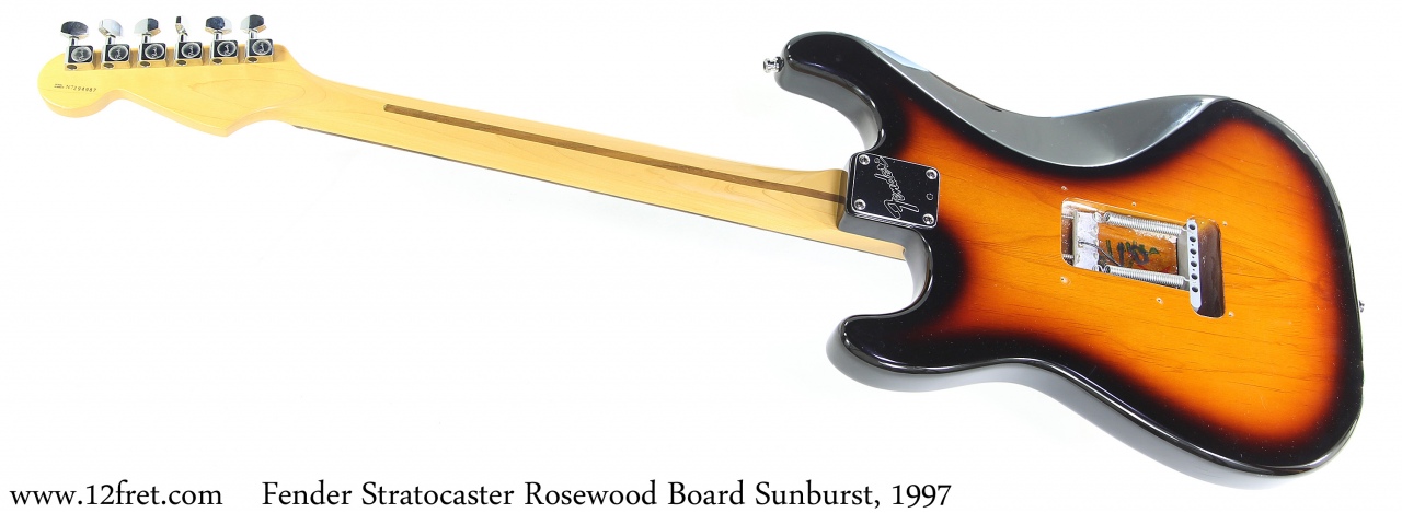 Fender Stratocaster Rosewood Board Sunburst, 1997 Full Rear View