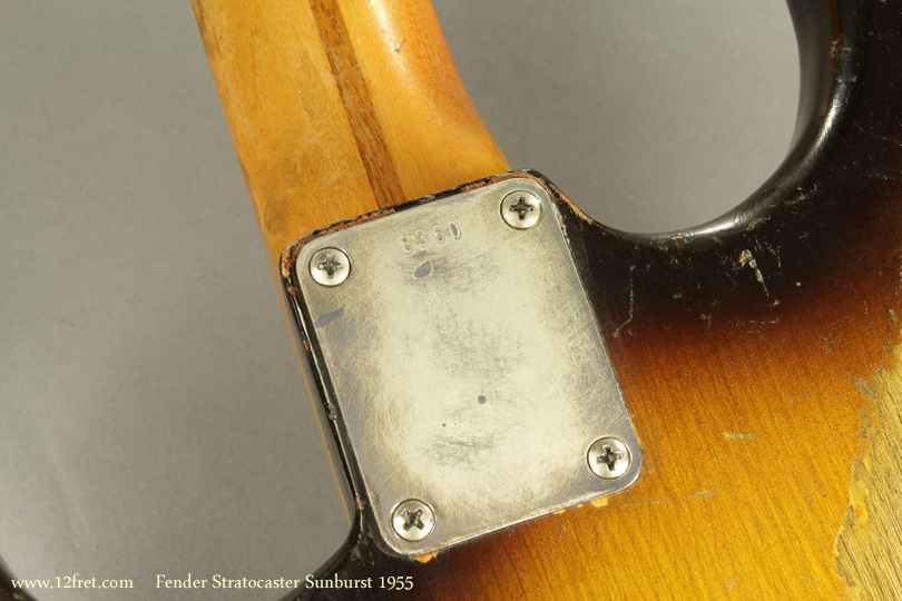 Fender Stratocaster Sunburst 1955 serial plate
