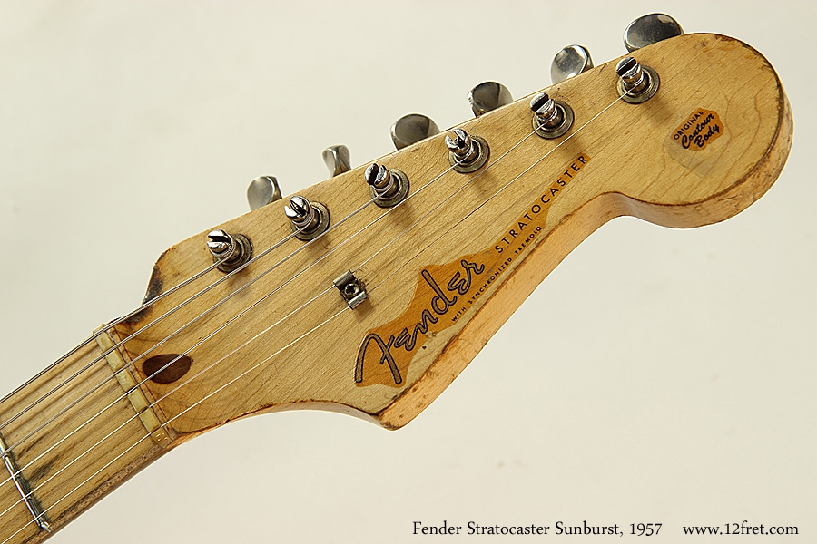 Fender Stratocaster Sunburst, 1957 Head Front View