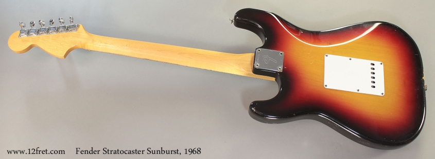 Fender Stratocaster Sunburst, 1968 full rear view