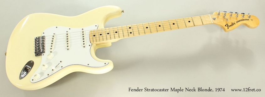 Fender Stratocaster Maple Neck Blonde, 1974 Full Front View