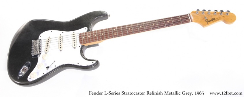 Fender L-Series Stratocaster Refinish Metallic Grey, 1965 Full Front View