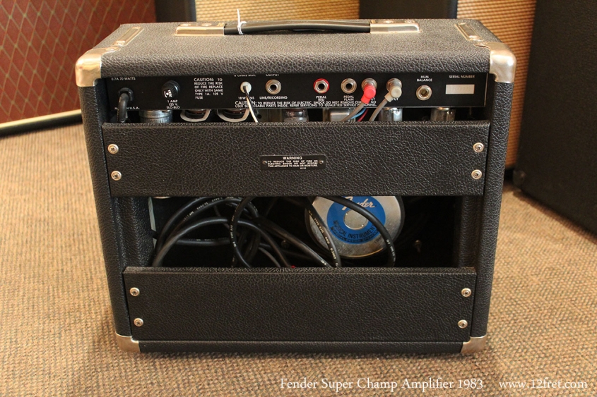 Fender Super Champ Amplifier 1983 Full Rear VIew