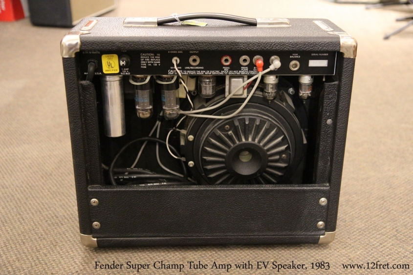 Fender Super Champ Tube Amp with EV Speaker, 1983   Full Rear View