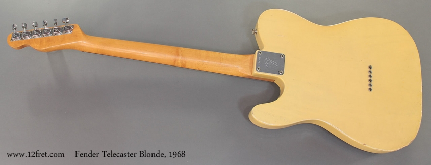 Fender Telecaster Blonde 1968 full rear view