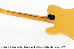 Fender 52 Telecaster Reissue Butterscotch Blonde, 1999 Full Rear View