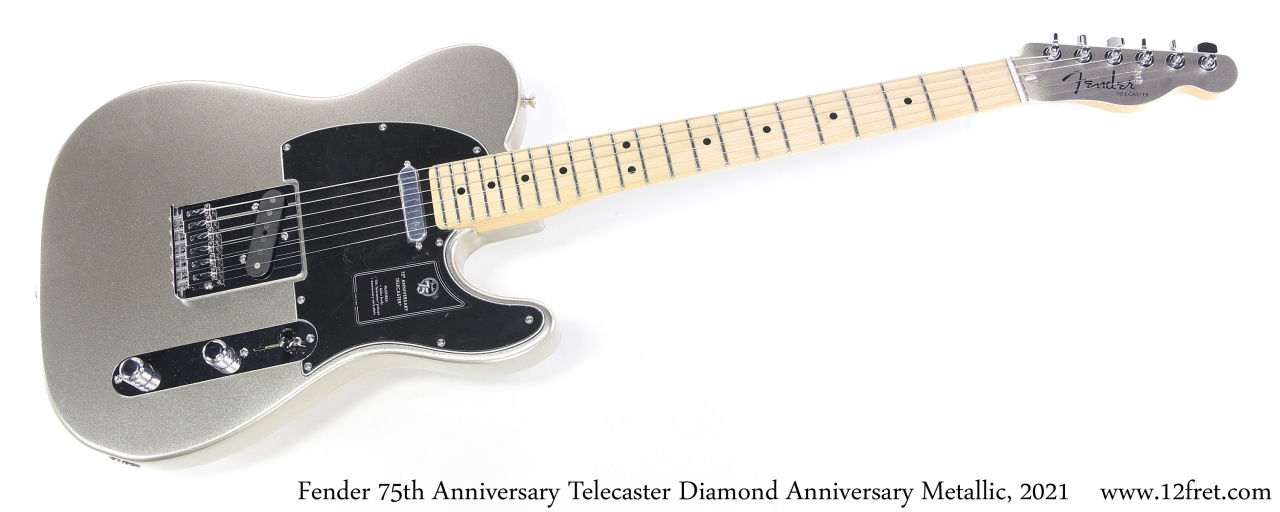 Fender 75th Anniversary Telecaster Diamond Anniversary Metallic, 2021 Full Front View