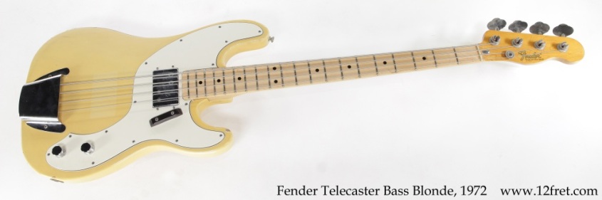 Fender Telecaster Bass Blonde, 1972 Full Front View