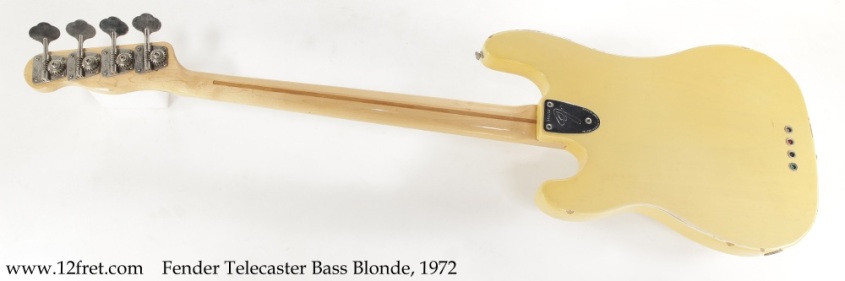 Fender Telecaster Bass Blonde, 1972 Full Rear View