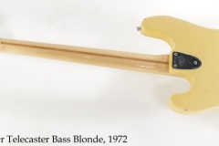 Fender Telecaster Bass Blonde, 1972 Full Rear View