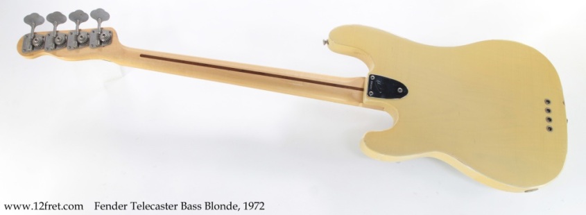 Fender Telecaster Bass Blonde, 1972 Full Rear View