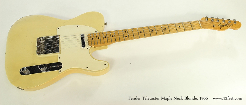 Fender Telecaster Maple Neck Blonde, 1966 Full Front View