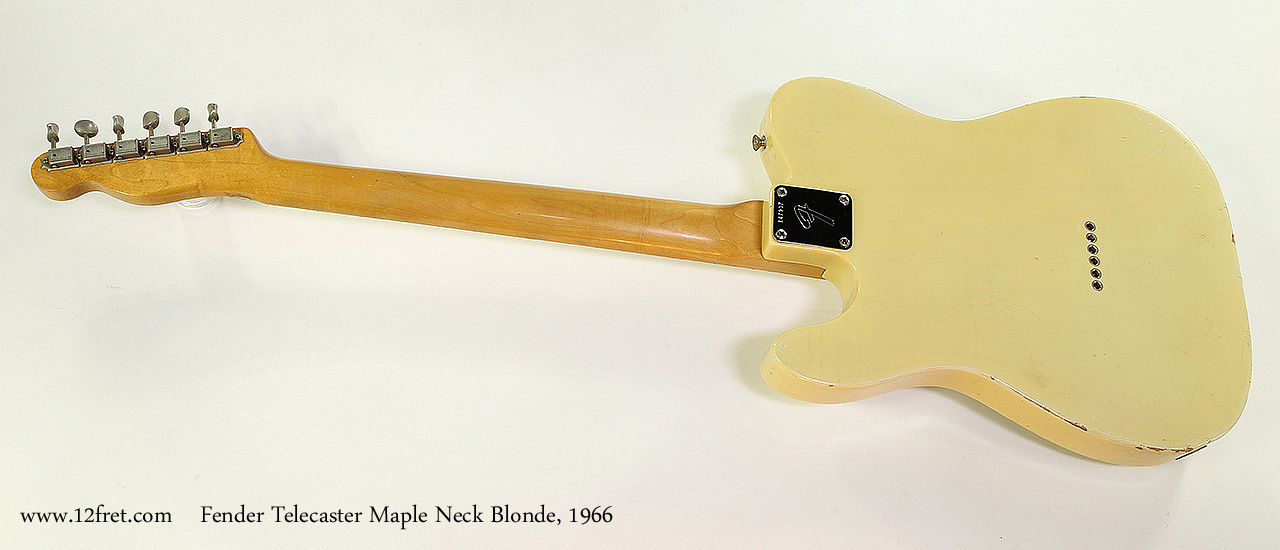 Fender Telecaster Maple Neck Blonde, 1966 Full Rear View