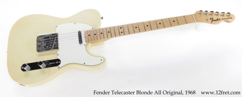 Fender Telecaster Blonde All Original, 1968 Full Front View