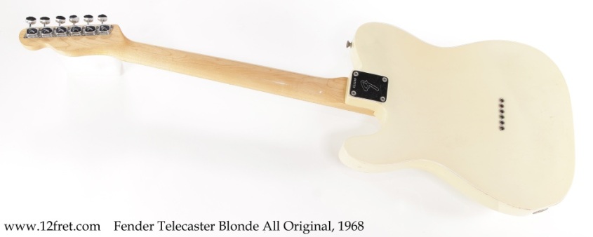 Fender Telecaster Blonde All Original, 1968 Full Rear View