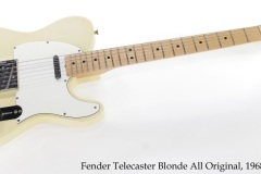 Fender Telecaster Blonde All Original, 1968 Full Front View