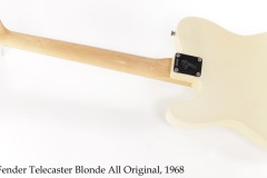 Fender Telecaster Blonde All Original, 1968 Full Rear View