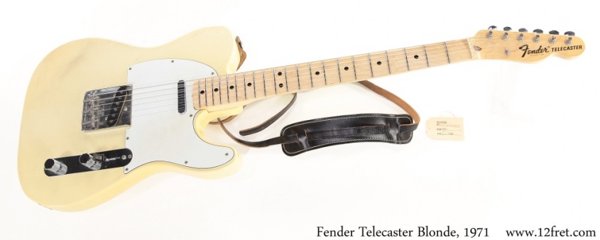 Fender Telecaster Blonde, 1971 Full Front View