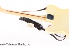 Fender Telecaster Blonde, 1971 Full Rear View