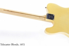 Fender Telecaster Blonde, 1972 Full Rear View