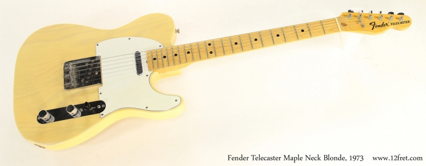 Fender Telecaster Maple Neck Blonde, 1973   Full Front VIew