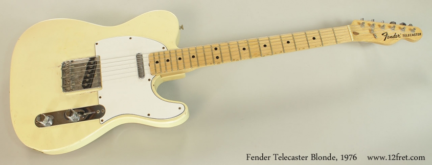Fender Telecaster Blonde, 1976 Full Front View