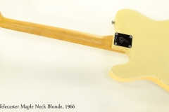 Fender Telecaster Maple Neck Blonde, 1966  Full Rear View