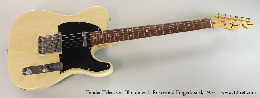 Fender Telecaster Blonde with Rosewood Fingerboard, 1976 Full Front View