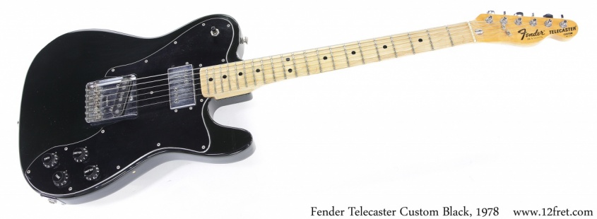 Fender Telecaster Custom Black, 1978 Full Front View