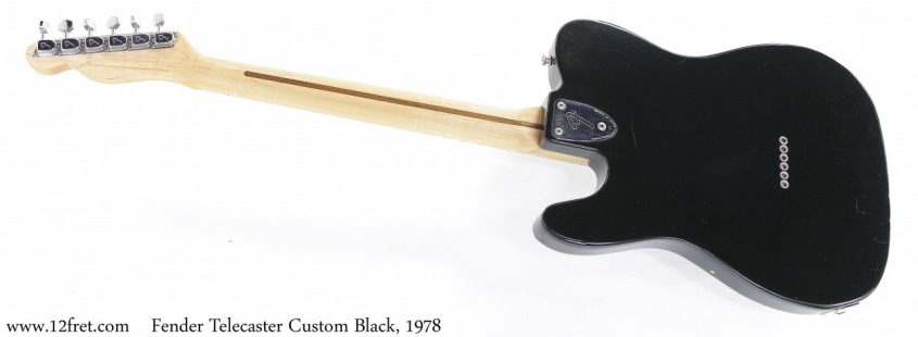 Fender Telecaster Custom Black, 1978 Full Rear View