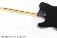 Fender Telecaster Custom Black, 1978 Full Rear View