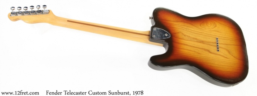 Fender Telecaster Custom Sunburst, 1978 Full Rear View