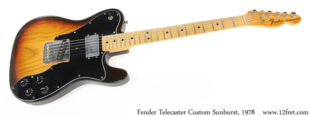 relief Goneryl Banzai Fender Telecaster Custom Sunburst, 1978 | www.12fret.com