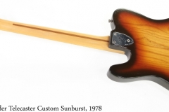 Fender Telecaster Custom Sunburst, 1978 Full Rear View