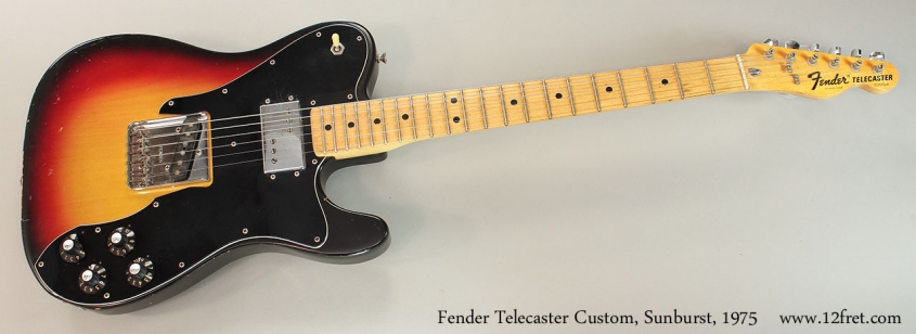 Fender Telecaster Custom, Sunburst, 1975 Full Front View