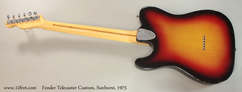 Fender Telecaster Custom, Sunburst, 1975 Full Rear View