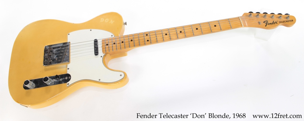 Fender Telecaster 'Don' Blonde, 1968 Full Front View