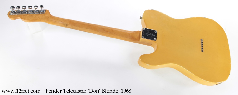 Fender Telecaster 'Don' Blonde, 1968 Full Rear View