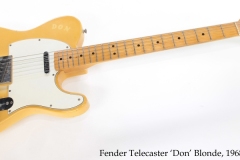 Fender Telecaster 'Don' Blonde, 1968 Full Front View