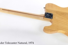 Fender Telecaster Natural, 1974 Full Rear View