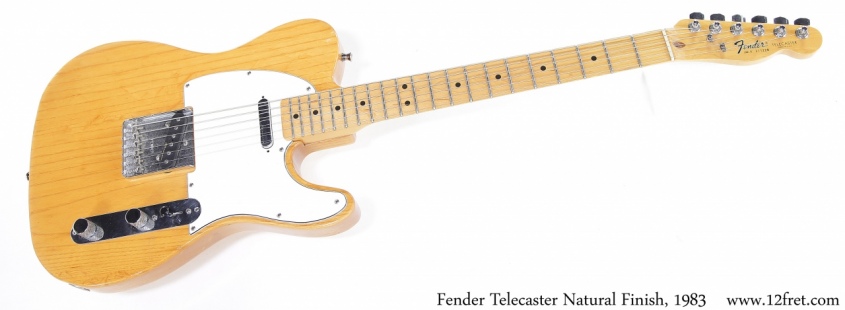 Fender Telecaster Natural Finish, 1983 Full Front View