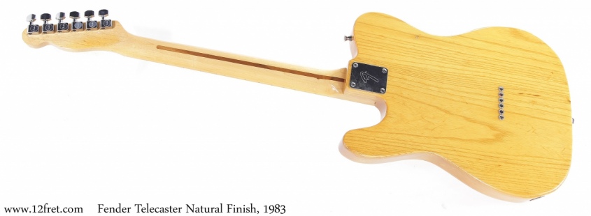 Fender Telecaster Natural Finish, 1983 Full Rear View