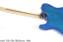 Fender Tele Plus Blueburst, 1993 Full Rear View