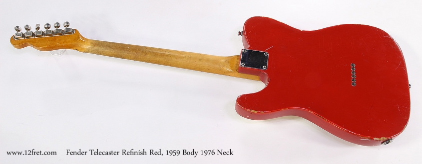 Fender Telecaster Refinish Red, 1959 Body 1976 Neck Full Rear View