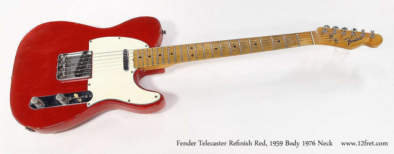 Fender Telecaster Refinish Red, 1959 Body 1976 Neck Full Front View