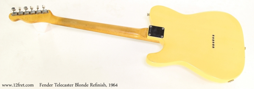 Fender Telecaster Blonde Refinish, 1964    Full Rear VIew